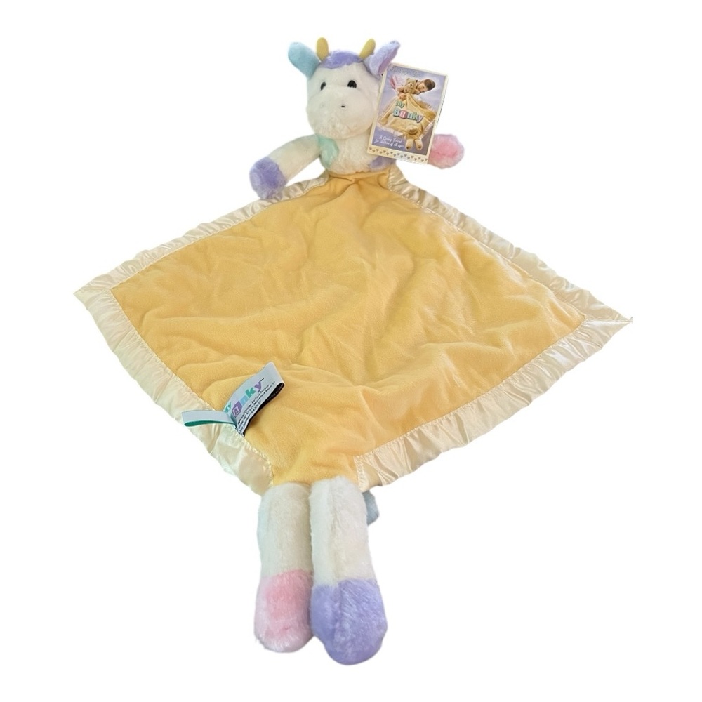 NWT Vintage My Lil Banky Pastel Cow Julian Lovey Security Blanket